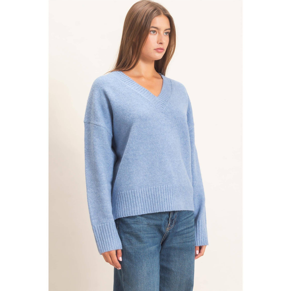 V-Neck Relaxed Fit Sweater