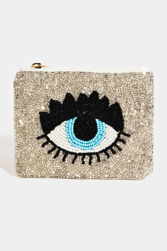 Beaded Evil Eye Coin Purse