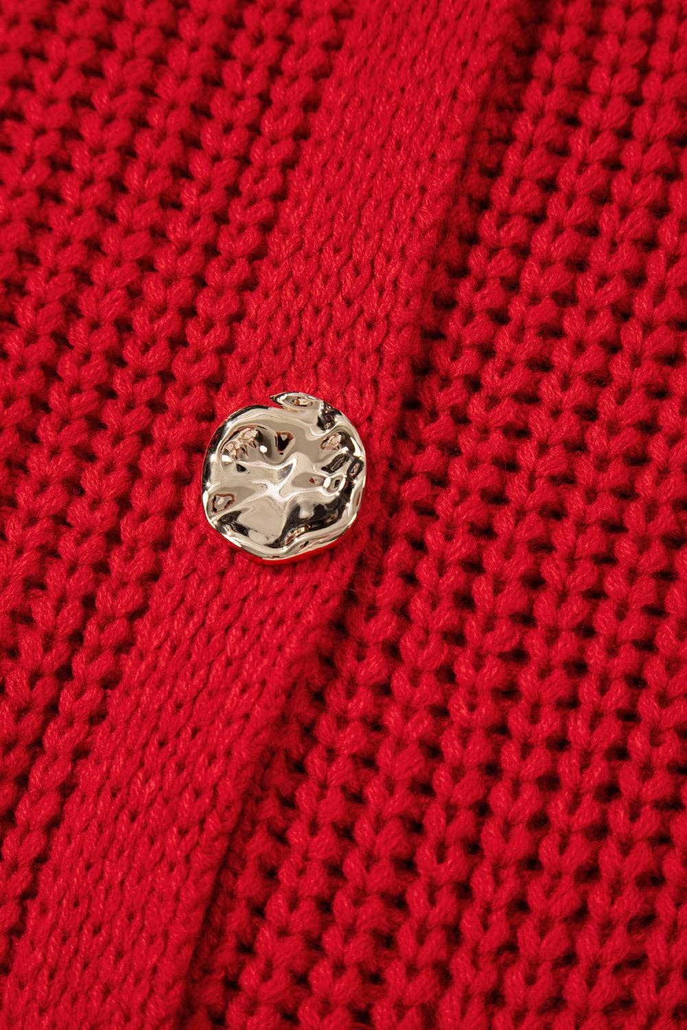 Textured Sweater Vest with Side Pockets and Buttons