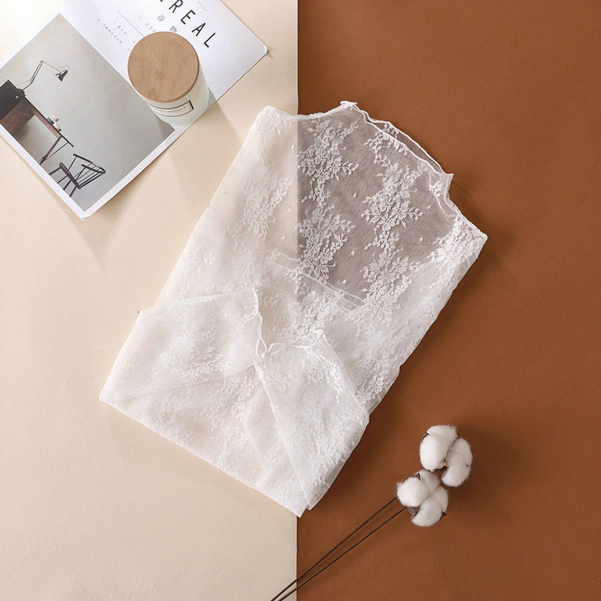 Semi Sheer Mesh Lace Sexy Slim Shirt
