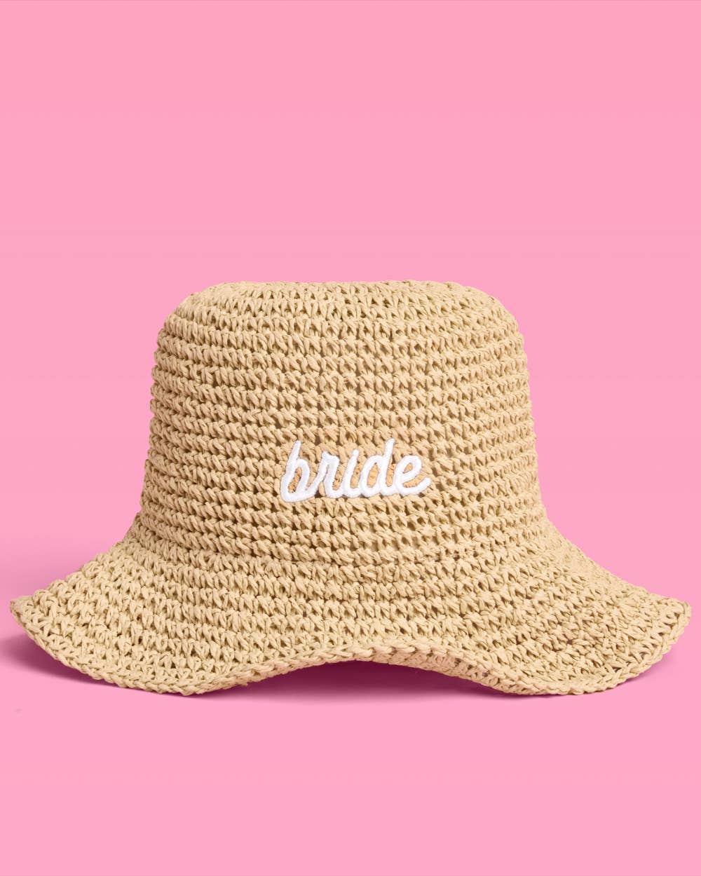 Bride Straw Bucket Hat | Bridal Headwear, Bachelorette