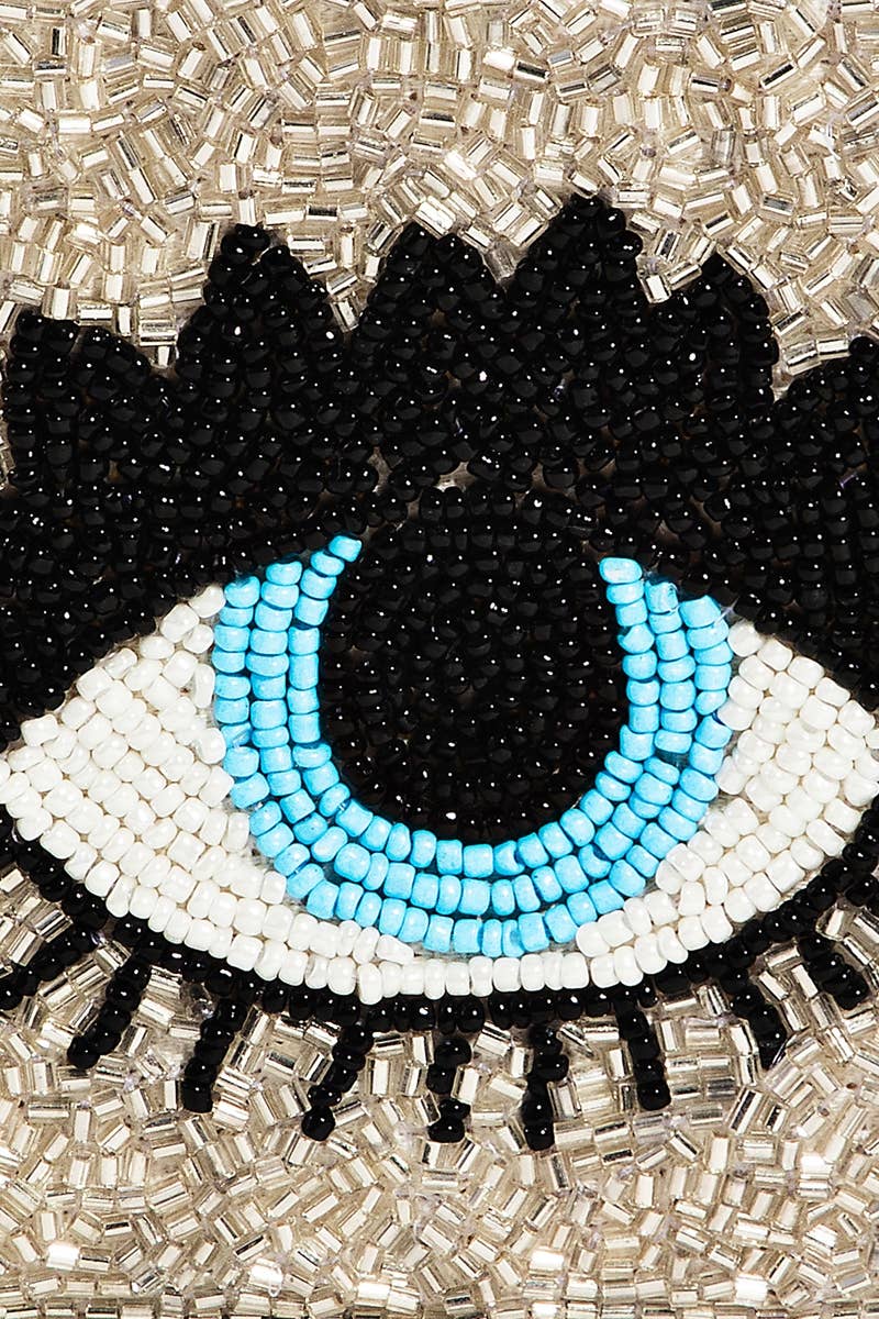 Beaded Evil Eye Coin Purse