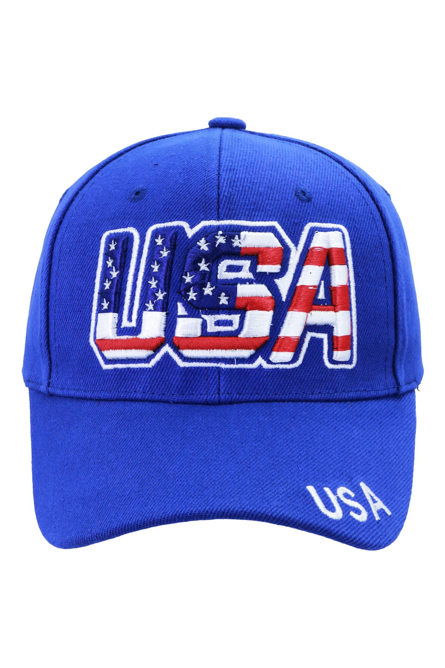 USA Patriotic Logo Velcro Back Acrylic Baseball Cap