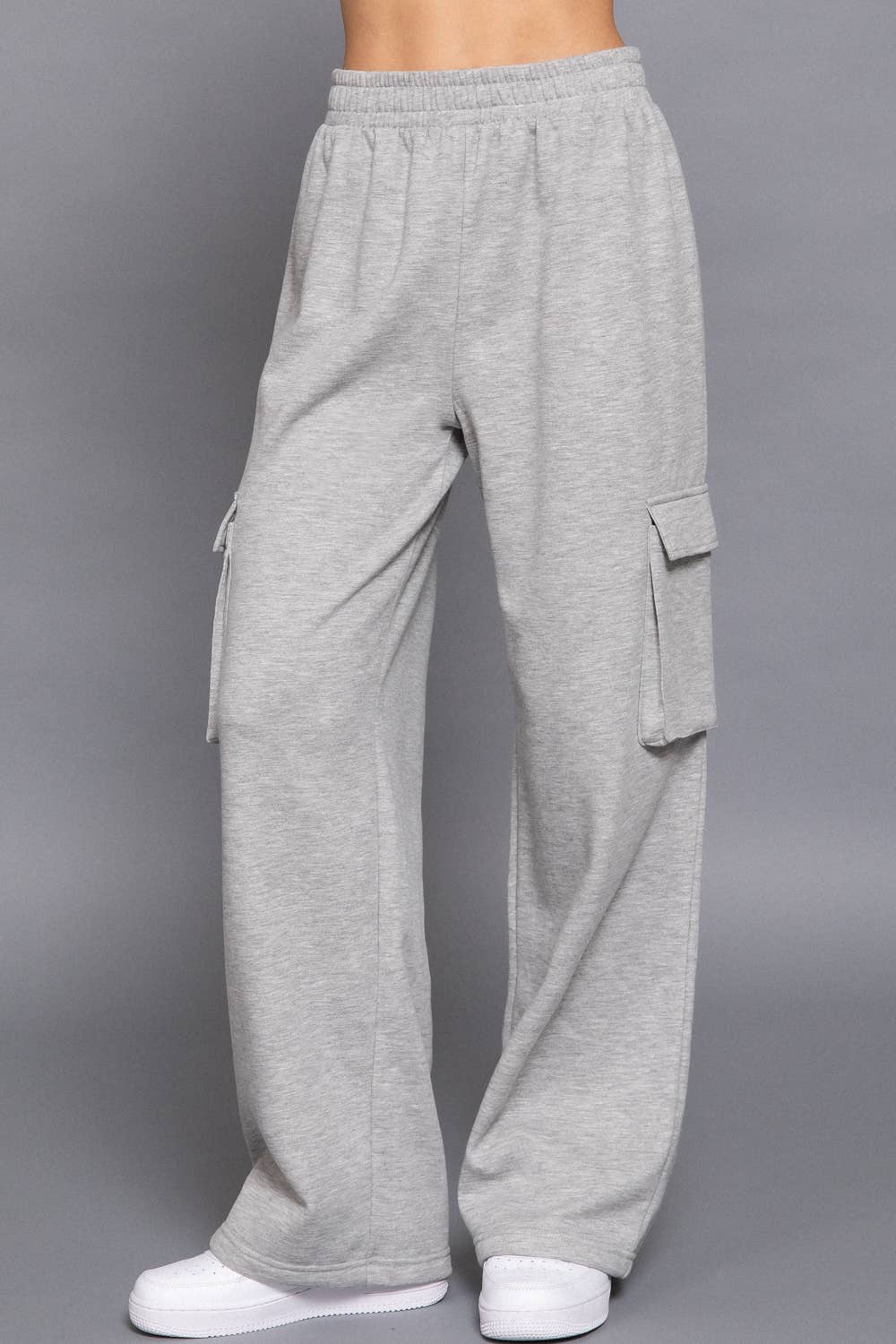 Waist Band Inner Fleece French Terry Cargo Long Pants