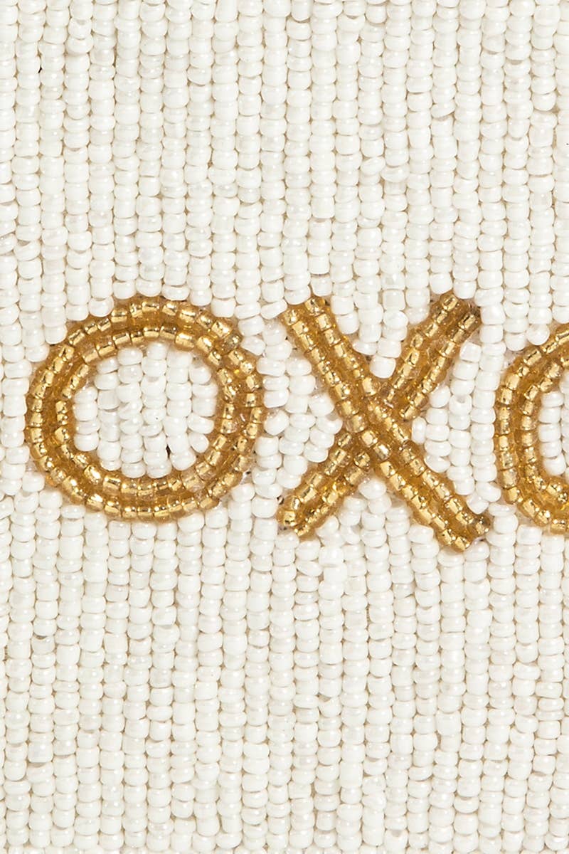 Xoxo Heart Beaded Coin Purse