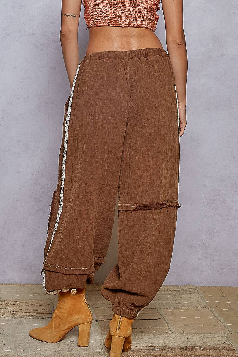 Pol Vintage Washing Double Gauze Stud Jogger Pants SALE