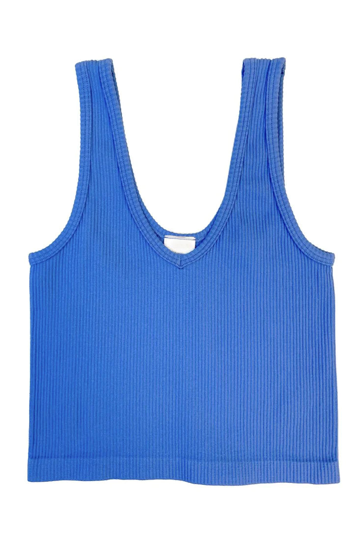 Suzette Ribbed Brami V-Neck Tank